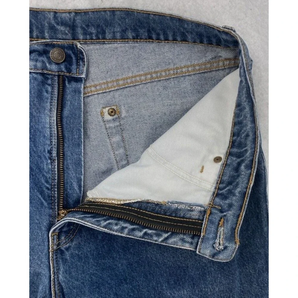 Vintage Levis Orange Tab High Rise Tapered Leg Jeans Medium  Blue Denim 33x32